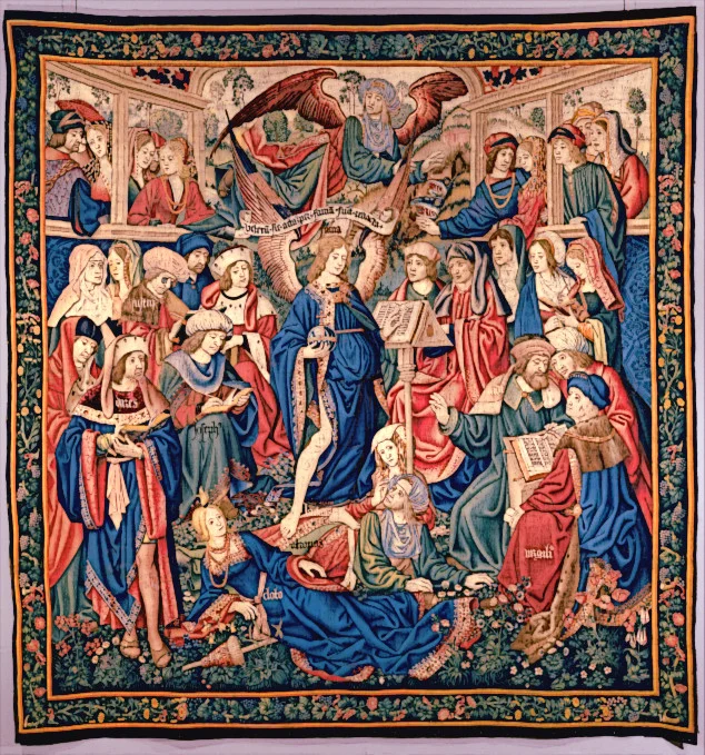 Tudor Art 7 The-Triumph-of-Fame-Tudor-Tapestry