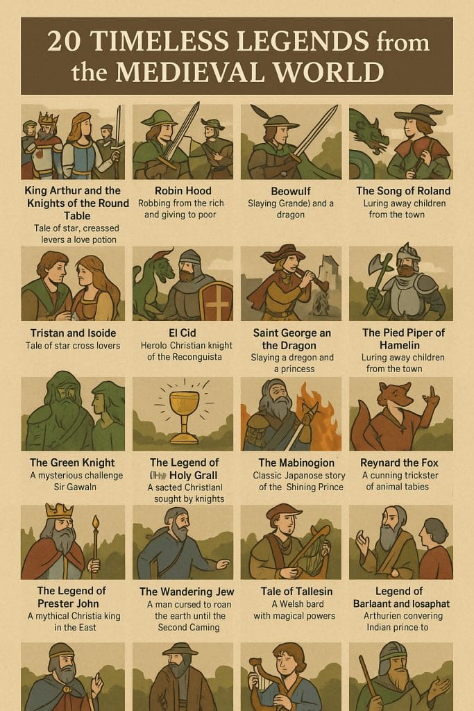 Myths, Heroes, and Monsters: 20 Timeless Medieval Legends 1 20 timeless legends from the medieval world