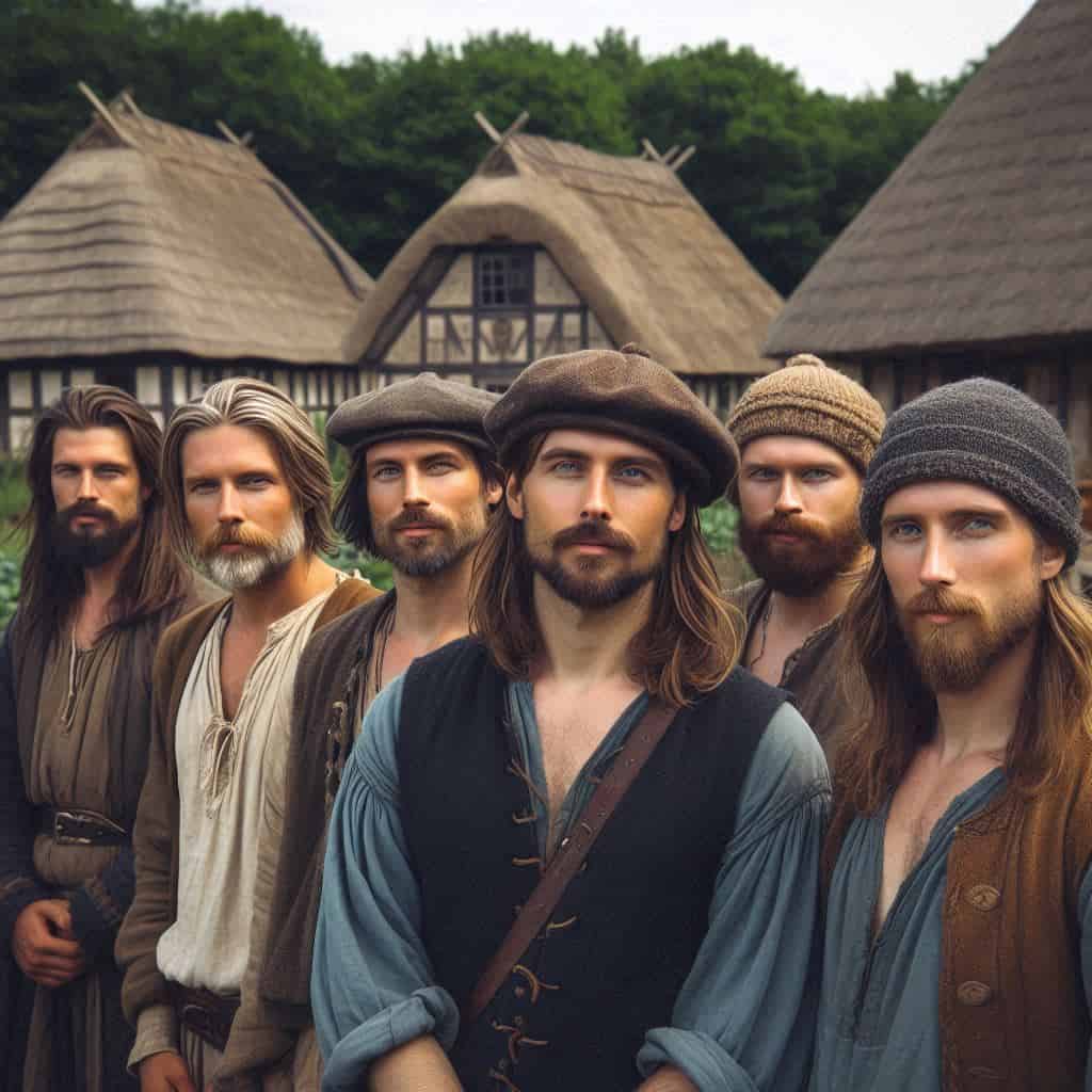 200+ Medieval Hairstyles: Historical Hair & Headwear from Peasants to Nobility 10 Medieval Peasant Men Hairstyles and Headwear (2)