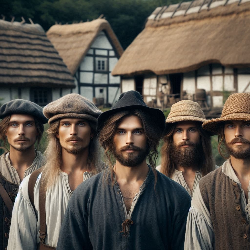 200+ Medieval Hairstyles: Historical Hair & Headwear from Peasants to Nobility 11 Medieval Peasant Men Hairstyles and Headwear