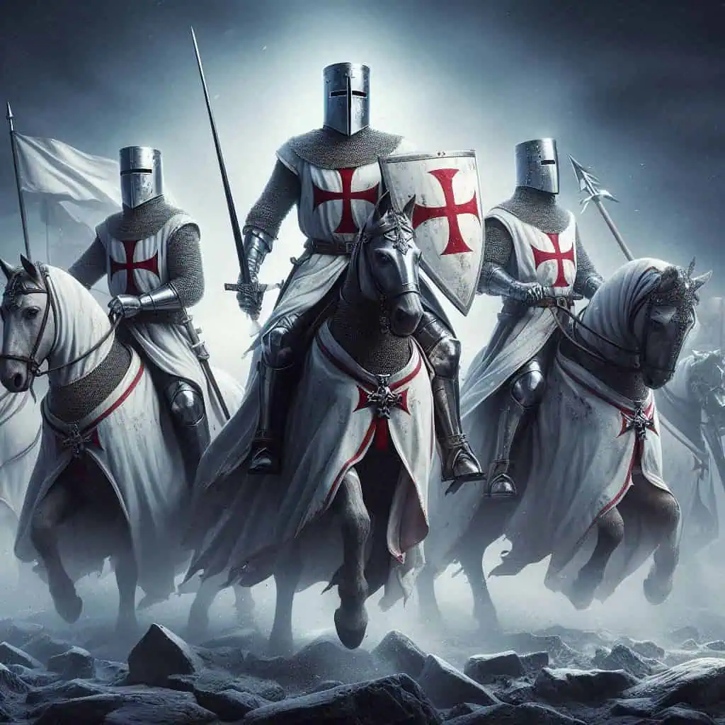 Top 30 Duties and Responsibilities of Medieval Knights ⚔️ 3 knights templar medieval crusades white cloaks red crosses (6)