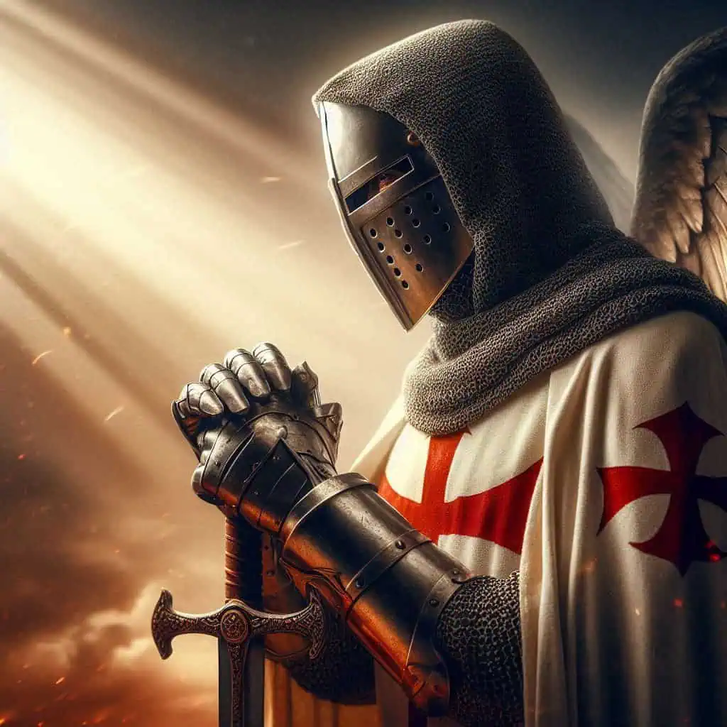 Becoming a Templar Knight: Journey into the Medieval Military Order 1 Illustration of a medieval initiation ceremony for Knights Templar novices