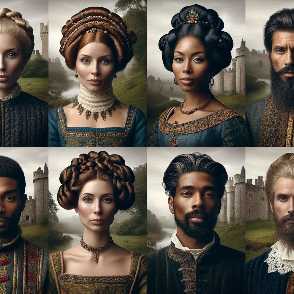 200+ Medieval Hairstyles: Historical Hair & Headwear from Peasants to Nobility 43 medieval hairstyles mix (10)
