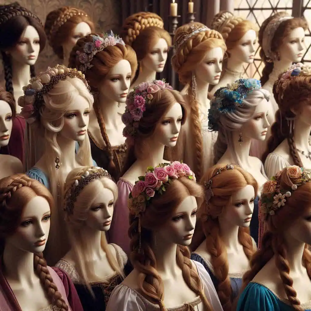 Medieval Hairstyles: Historical Hair & Headwear from Peasants to Nobility 36 medieval hairstyles mix (3)