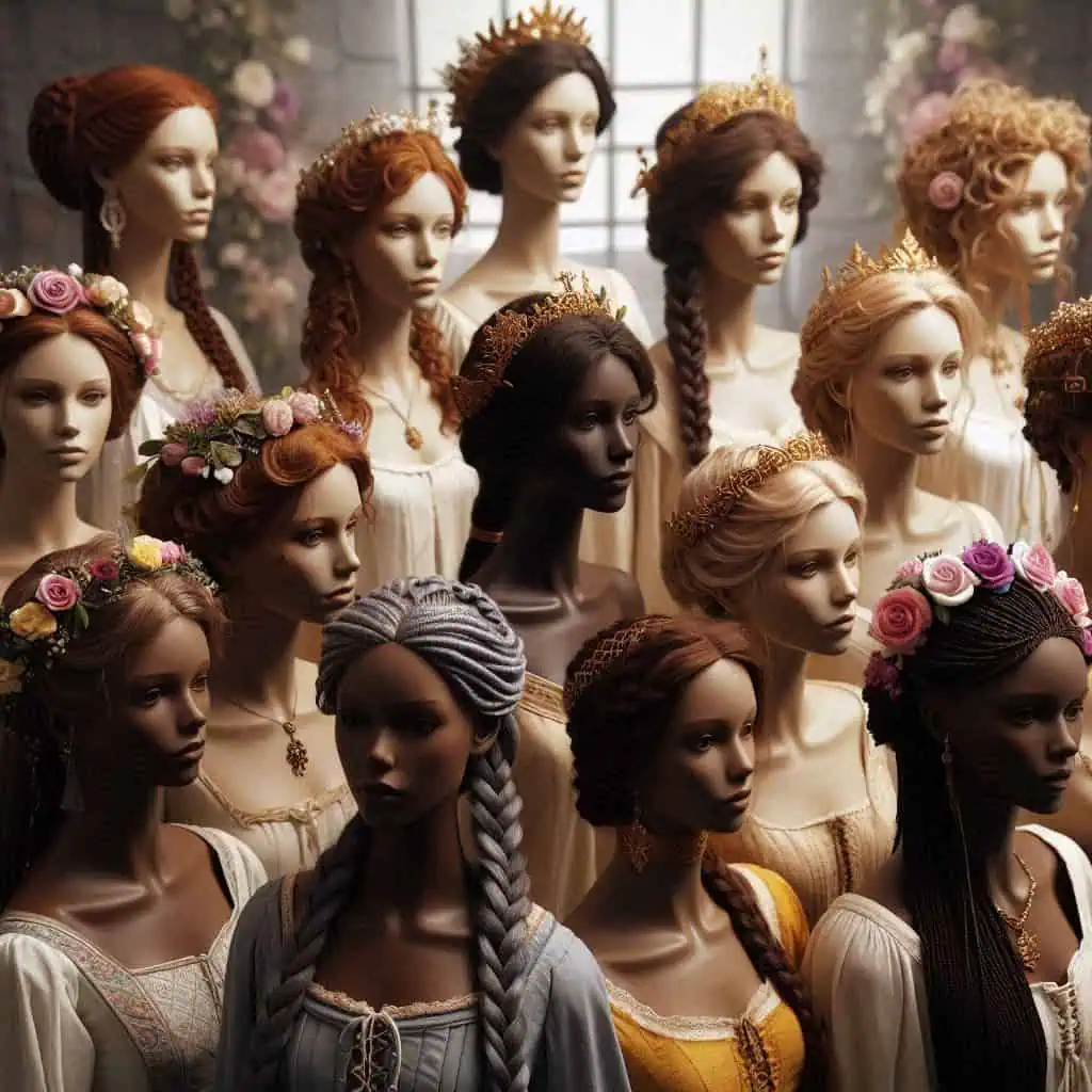 Medieval Hairstyles: Historical Hair & Headwear from Peasants to Nobility 38 medieval hairstyles mix (5)