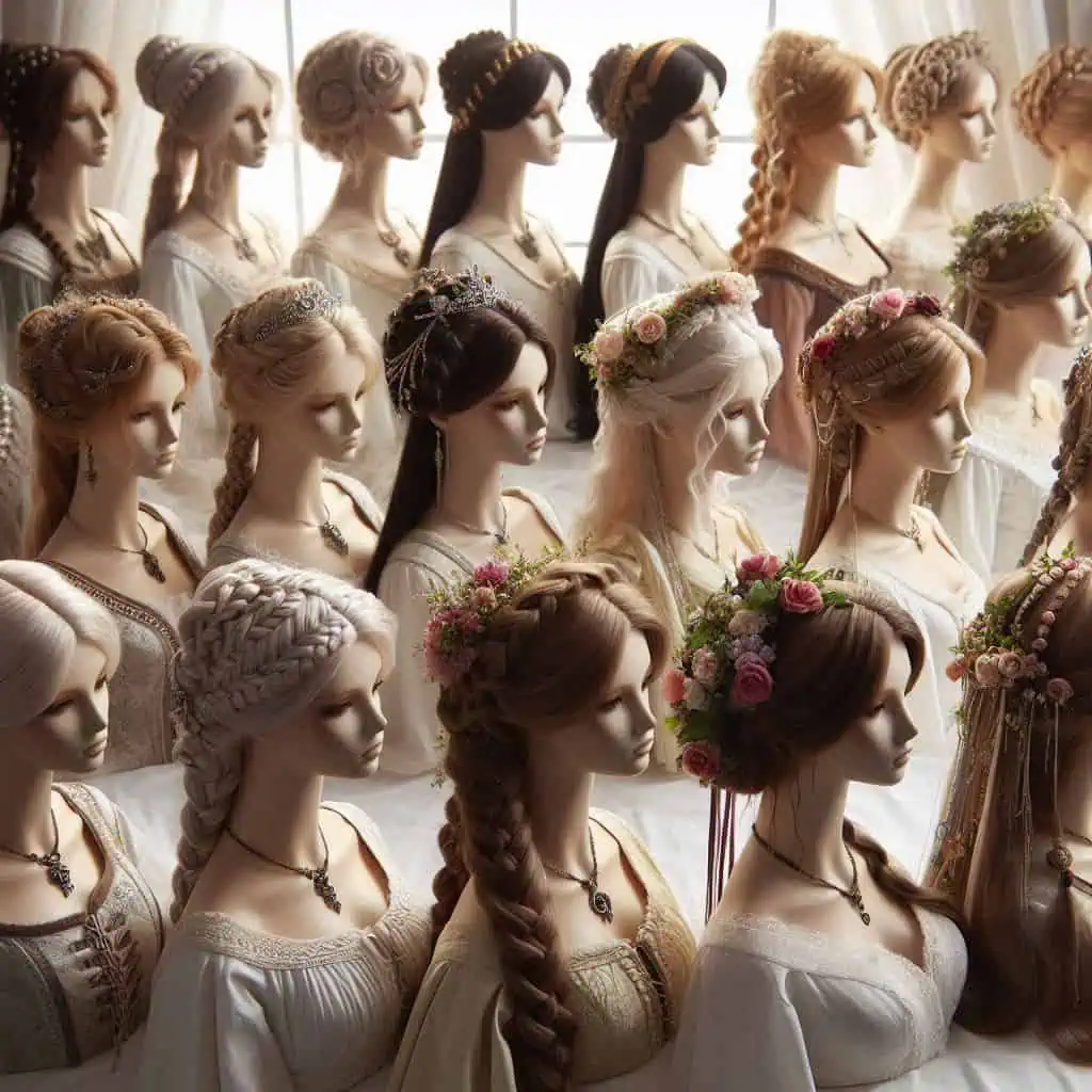 Medieval Hairstyles: Historical Hair & Headwear from Peasants to Nobility 39 medieval hairstyles mix (6)