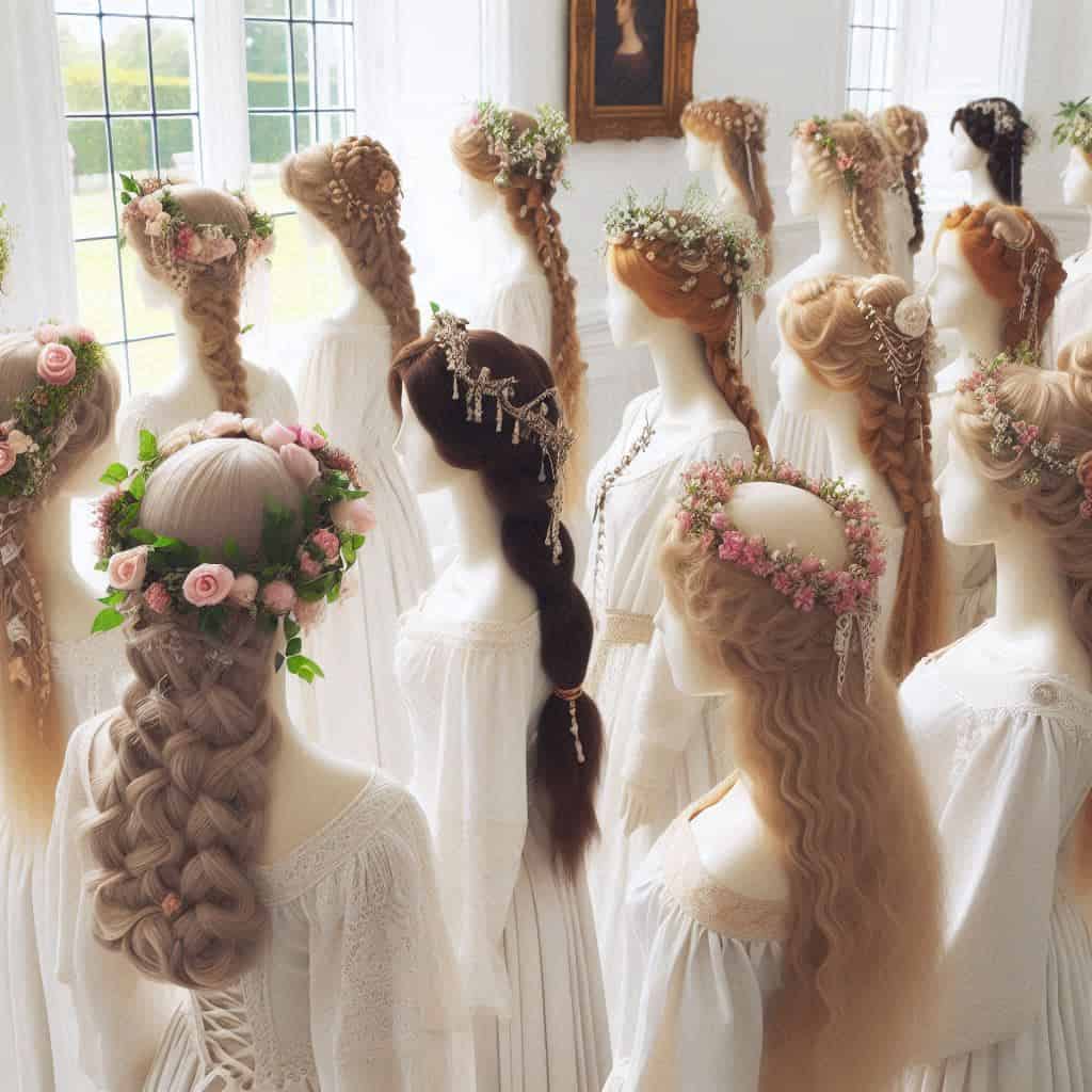 200+ Medieval Hairstyles: Historical Hair & Headwear from Peasants to Nobility 42 medieval hairstyles mix (9)
