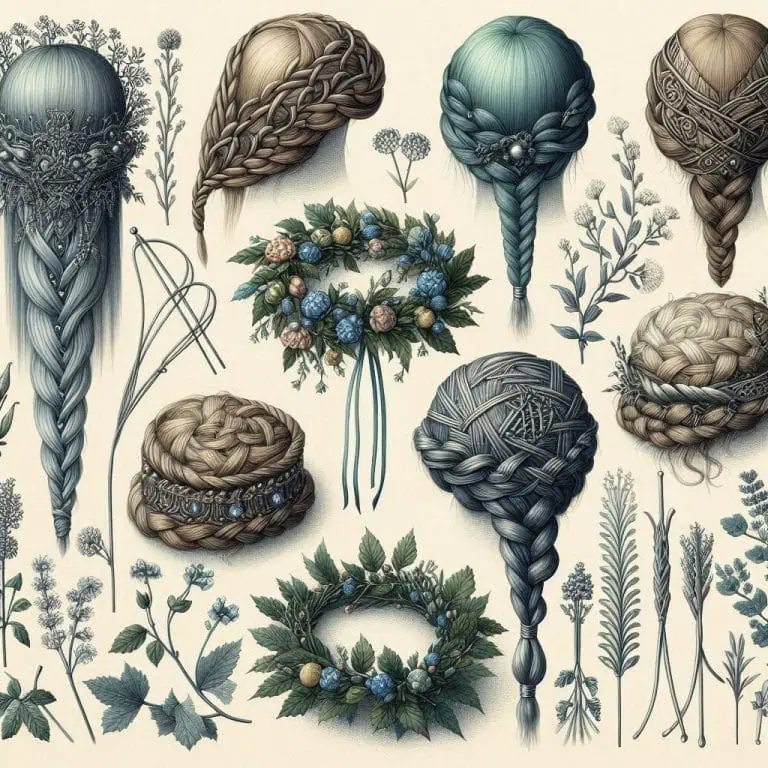 Medieval Hairstyles: Historical Hair & Headwear from Peasants to Nobility 5 medieval noblewomen braids buns ribbons garlands (3)