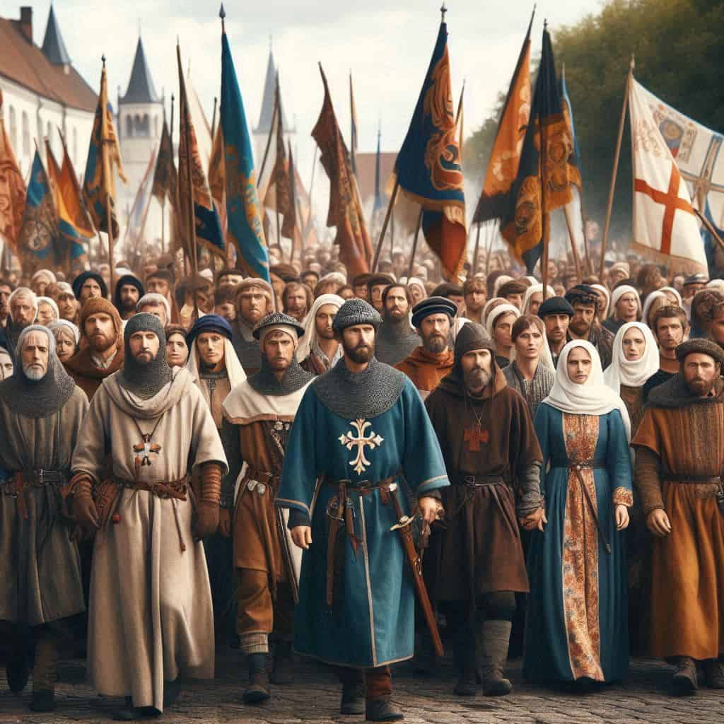 People’s Crusade 1096: Faith, Fury & Catastrophe 1 Untrained medieval peasants march east during the doomed People’s Crusade of 1096.