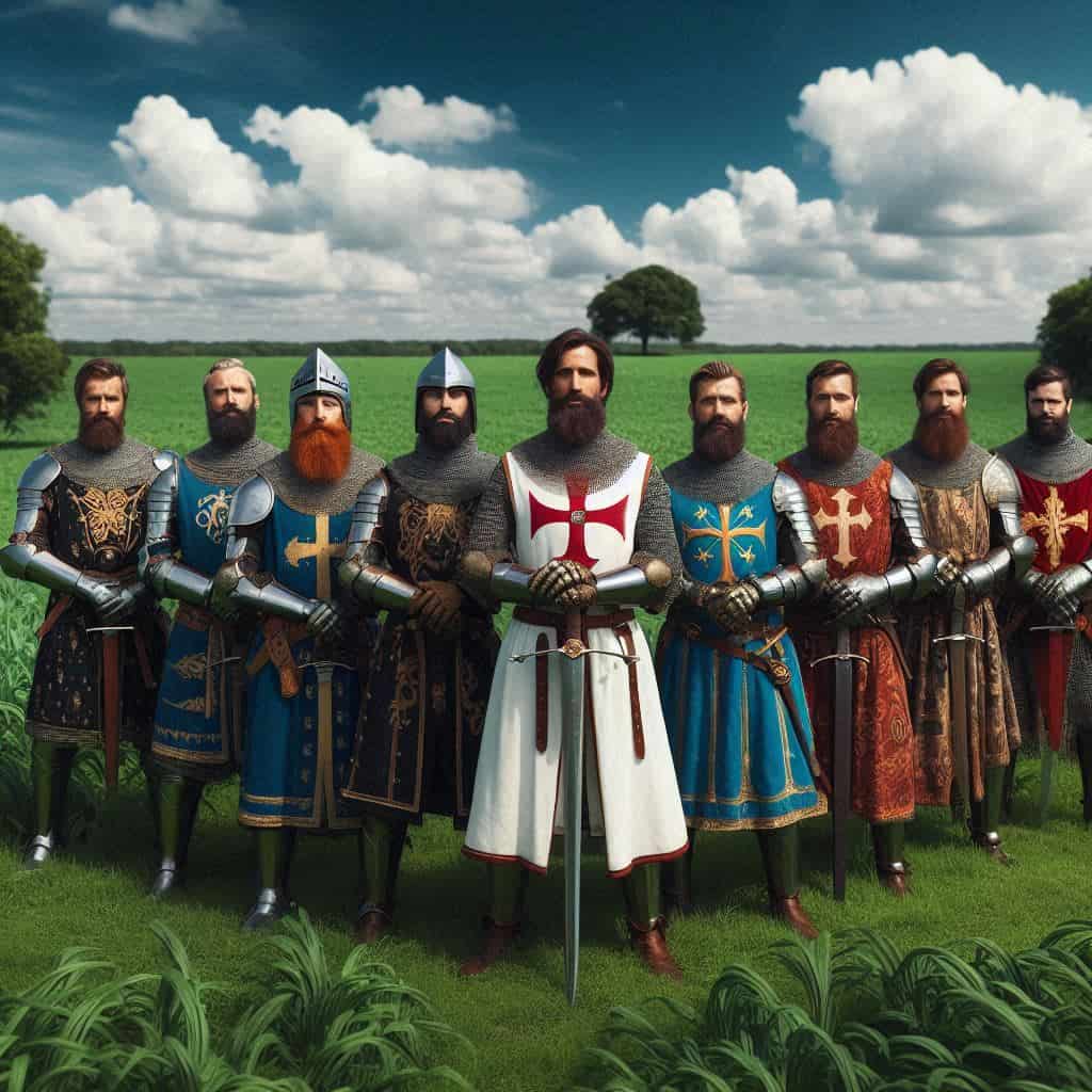 Why Templar Knights Grew Beards: Symbolism and Tradition Explained 1 Medieval illustration of a bearded Knight Templar in armor