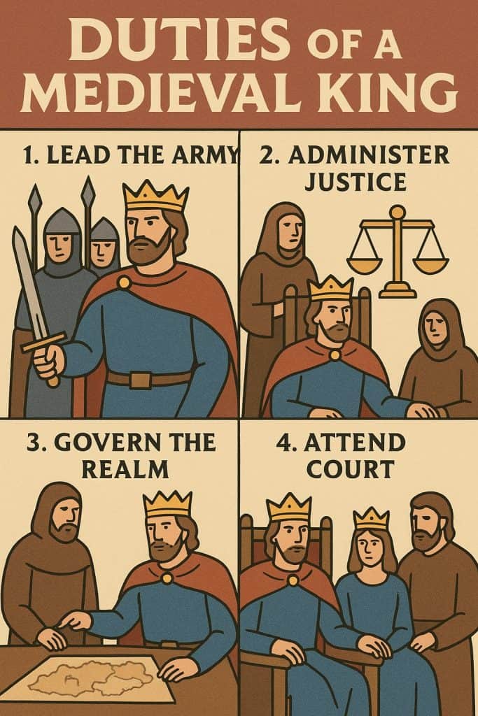 main duties of a medieval king infographic