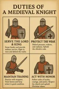 medieval knights duties infographic