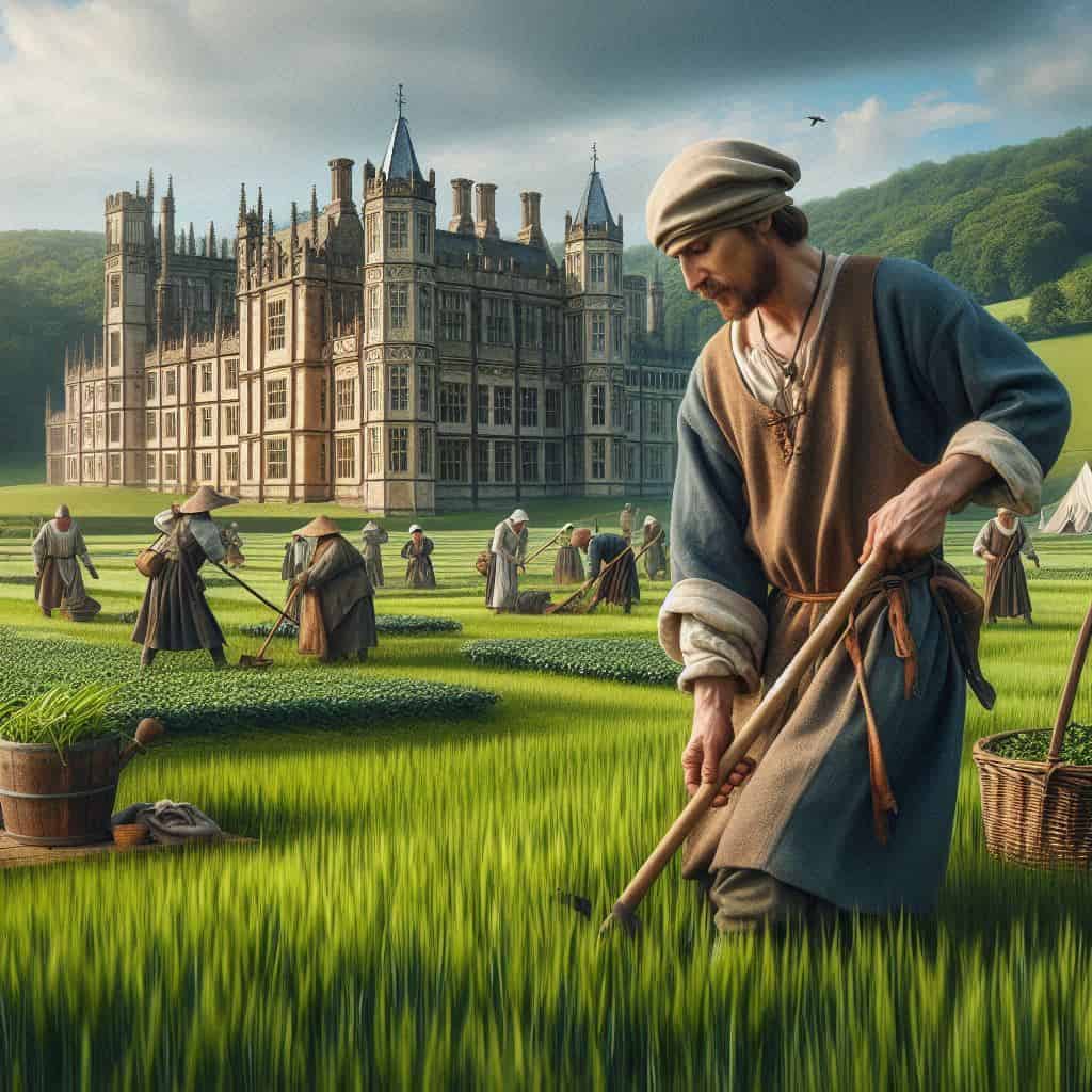60 Medieval Jobs & Occupations: A Complete Guide to Work in the Middle Ages 3 medieval serf working on the lords manor estate
