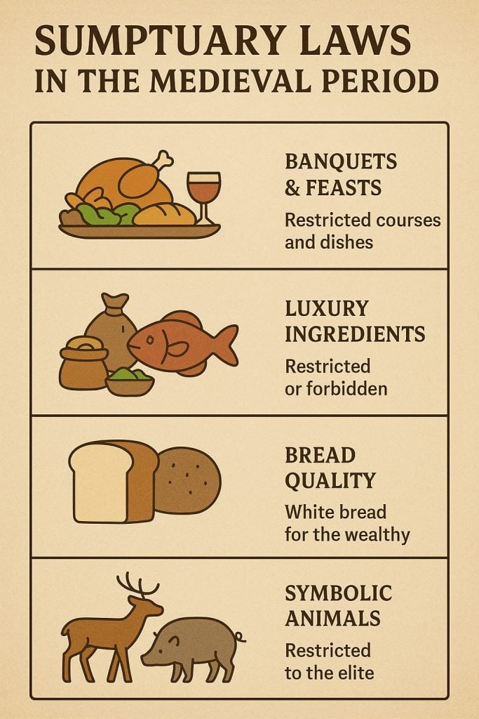 Medieval Sumptuary Laws: The Strange Rules That Controlled What People Could Eat 1 strange medieval sumptuary laws medieval food infographic