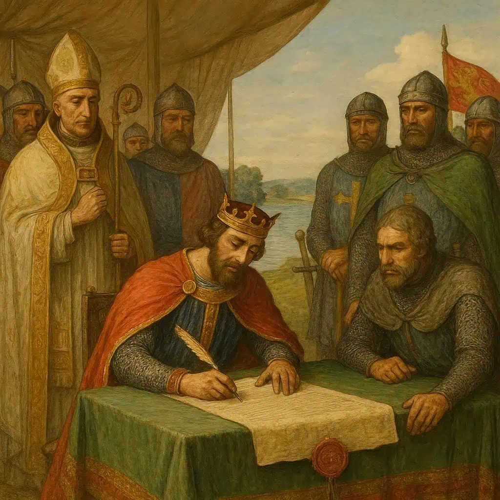 🏰 The 100 Most Important Events of the Middle Ages (500–1500 CE): A Complete Timeline 9 The histroic magna carta is signed in england