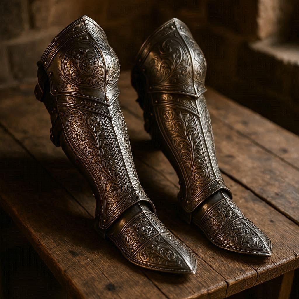 Knightly Protection: How Medieval Armour Safeguarded Warriors 10 greaves medieval armor parts