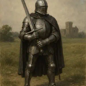 knight holding a greatsword in medieval times