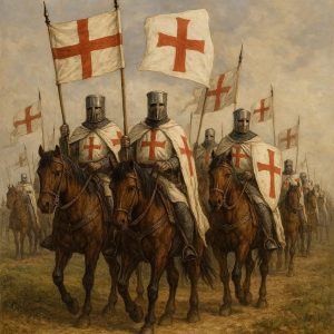 knights st georges flags emblems during the crusades