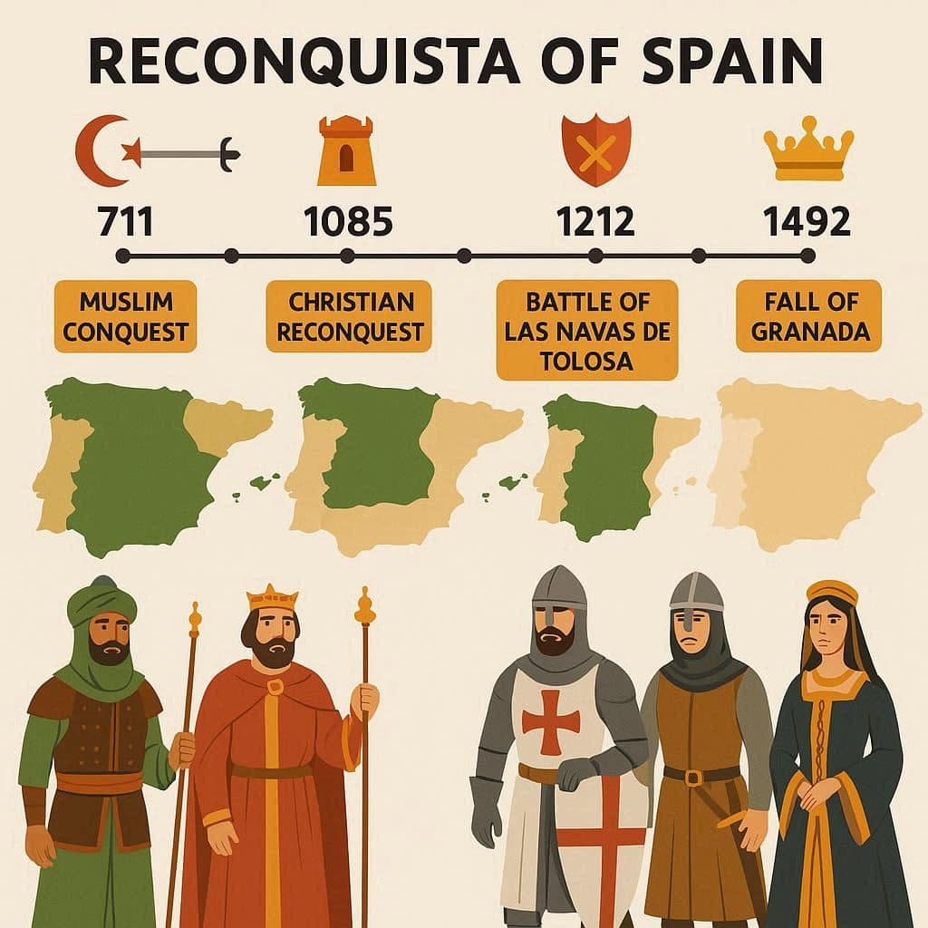 Medieval Spain: History, Society, and Cultural Legacy 2 medieval spain history infographic