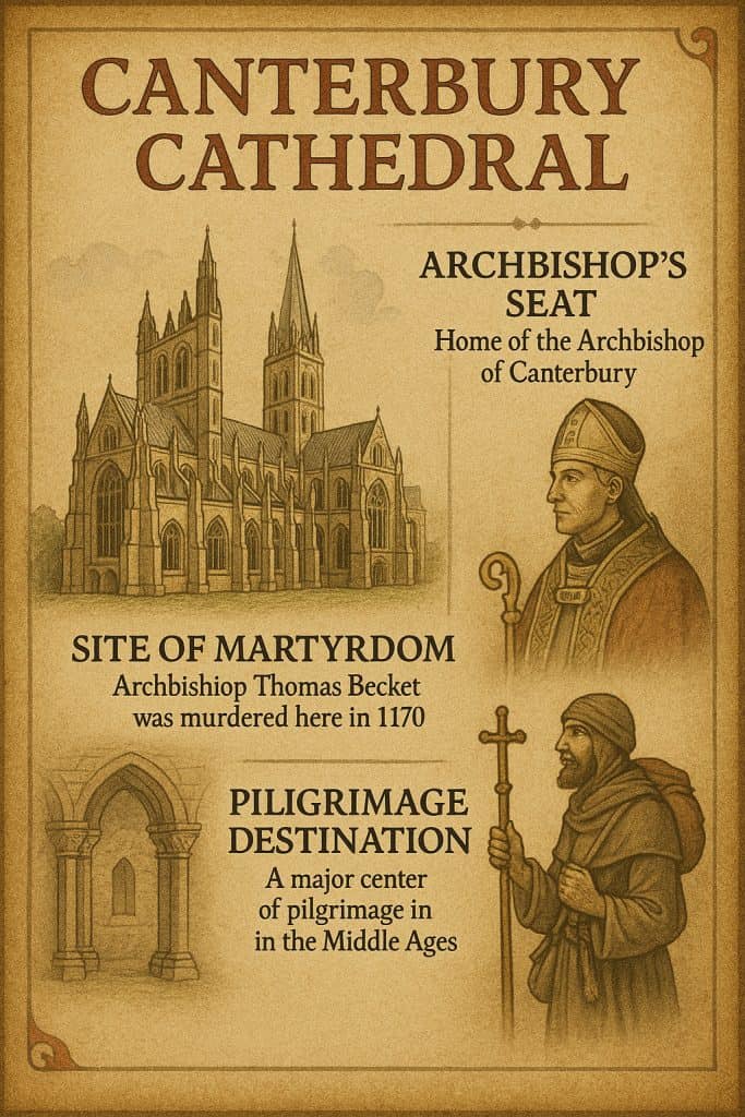Canterbury Cathedral infographic medieval architecture