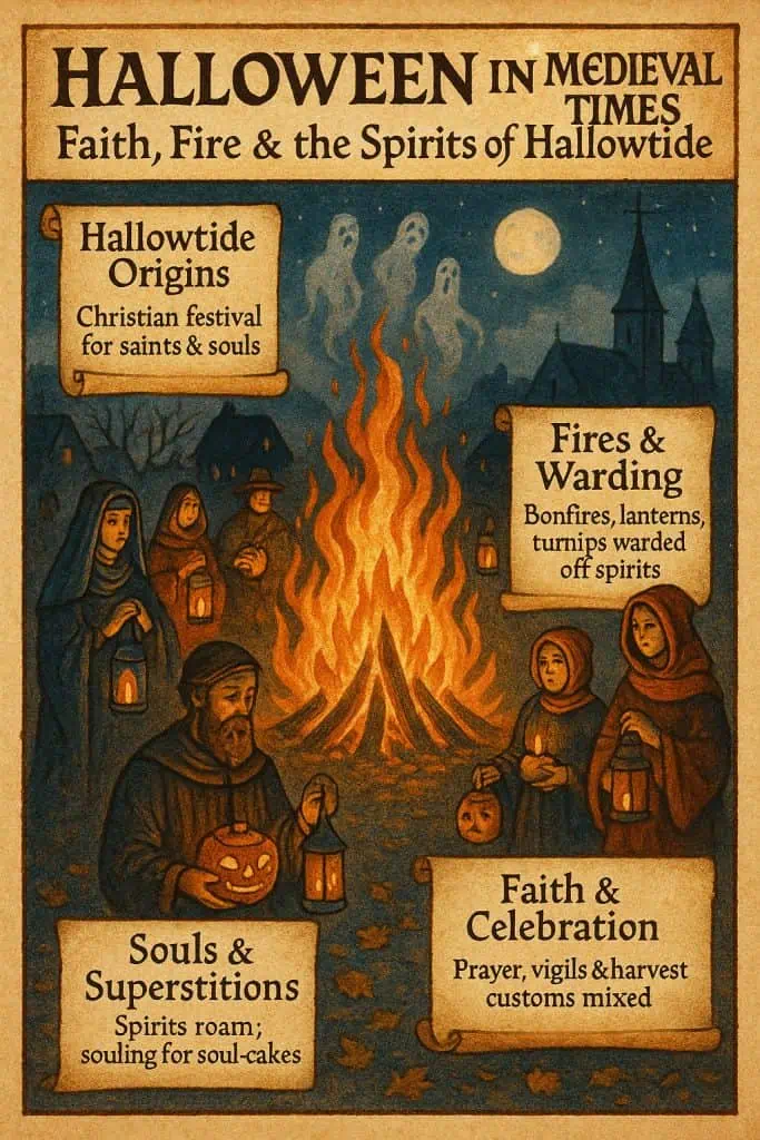 Halloween in Medieval Times: Faith, Fire, and the Spirits of Hallowtide🎃 1 Halloween Traditions in Medieval Times