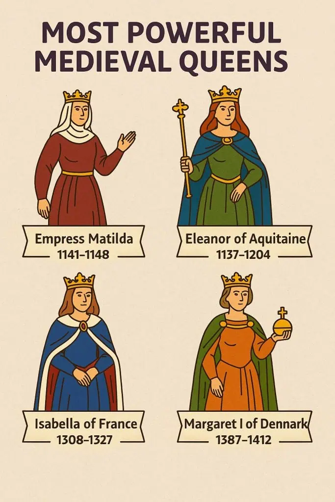 Most Powerful Medieval Queens Infographic