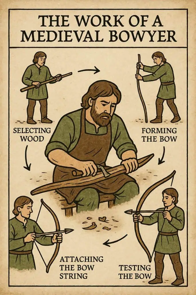 Medieval Bowyer The Craft of Bow Making infographic