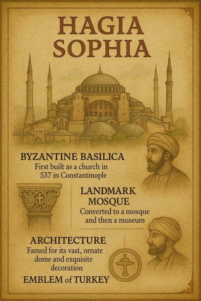 hagia sophia medieval architecture infographic