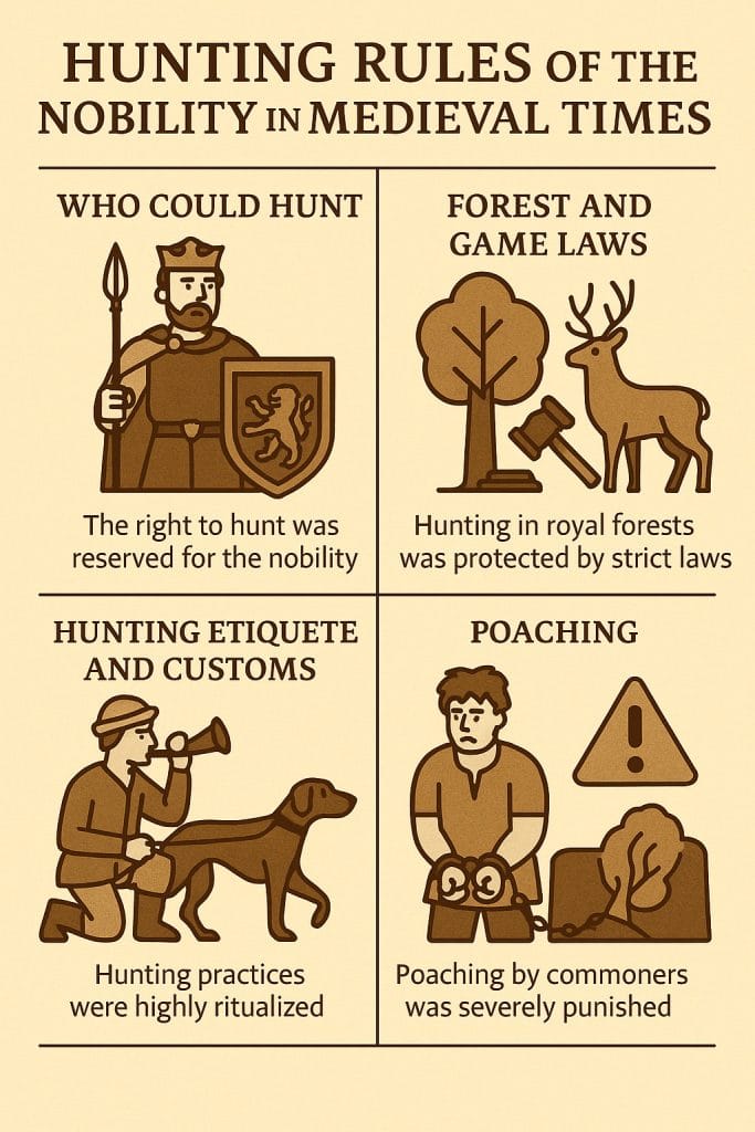 Medieval Banquets and Feasts: Food, Customs, and Culture in the Middle Ages 4 hunting rules of nobility in medieval times infographic