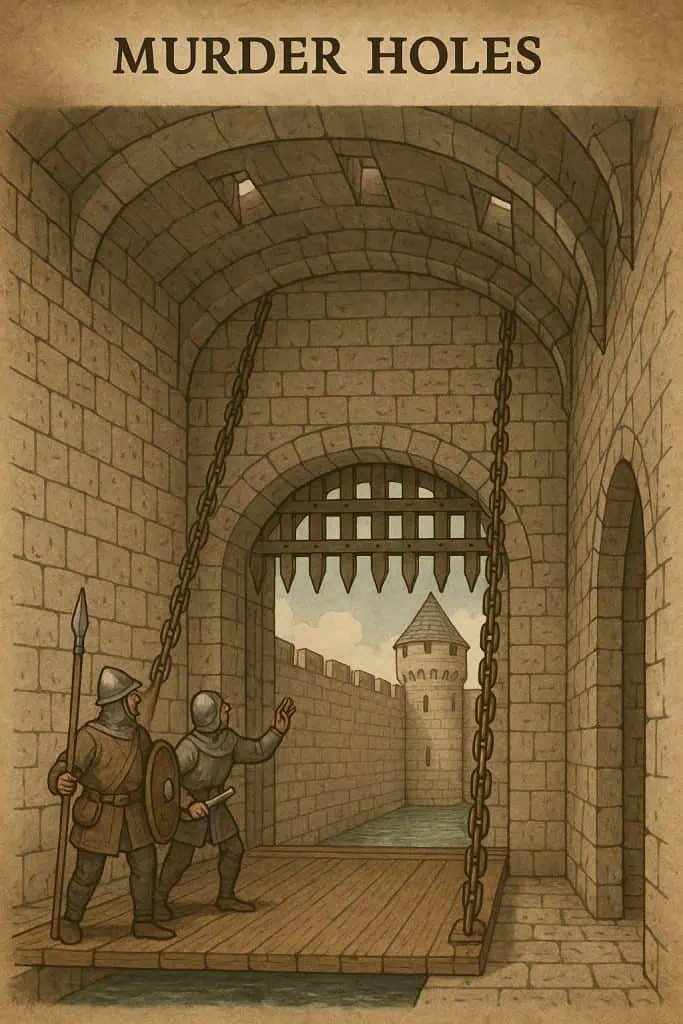 Medieval Castle Parts: Architecture, Structure, and Defense 18 murder holes medieval castle parts