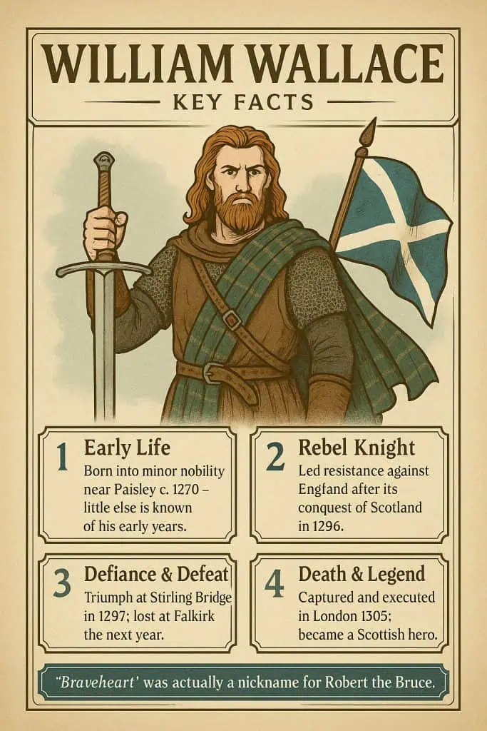 william wallace key facts infographic