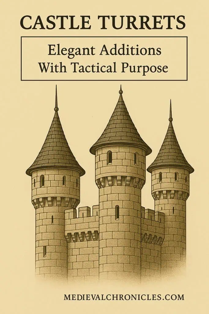 Castle Turrets infographic - Medieval Castle Parts