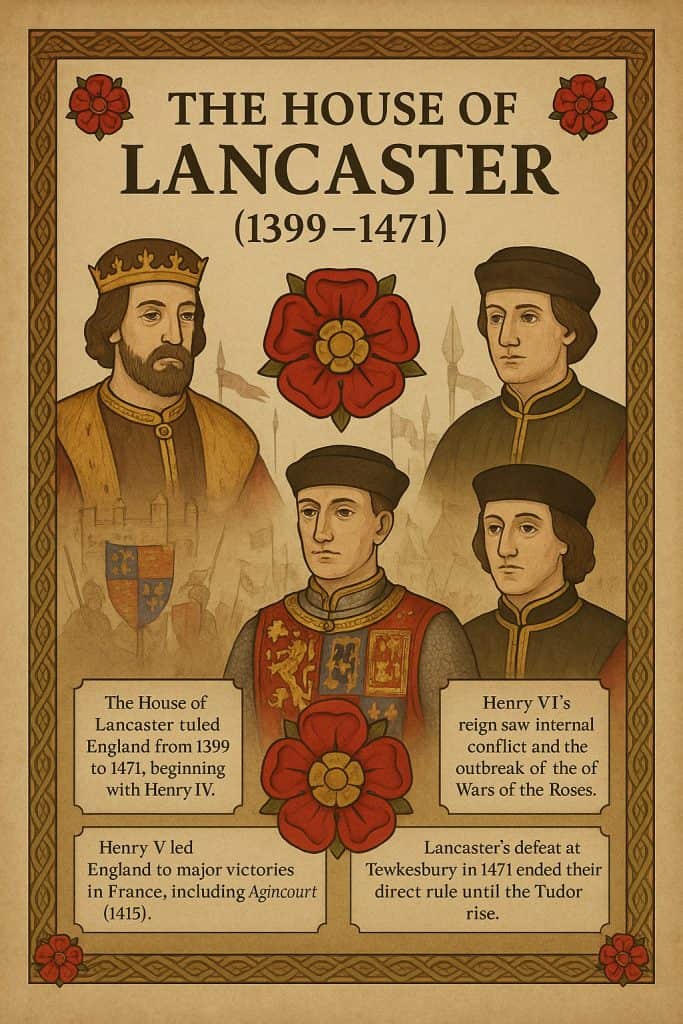 Medieval Kings: Lancaster and York Kings (Plantagenet Dynasty) 1 House of Lancaster History Infographic