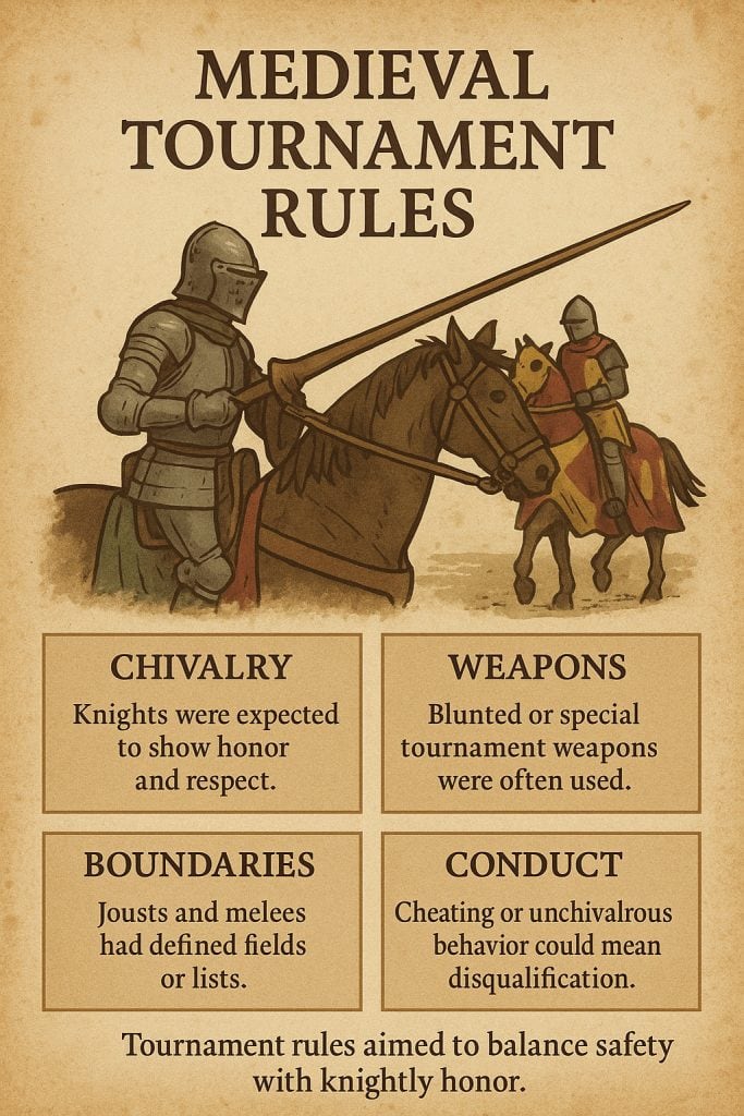 Medieval Tournaments: Games of Honor and Combat 1 Medieval Tournament Guidelines and Honor infographic