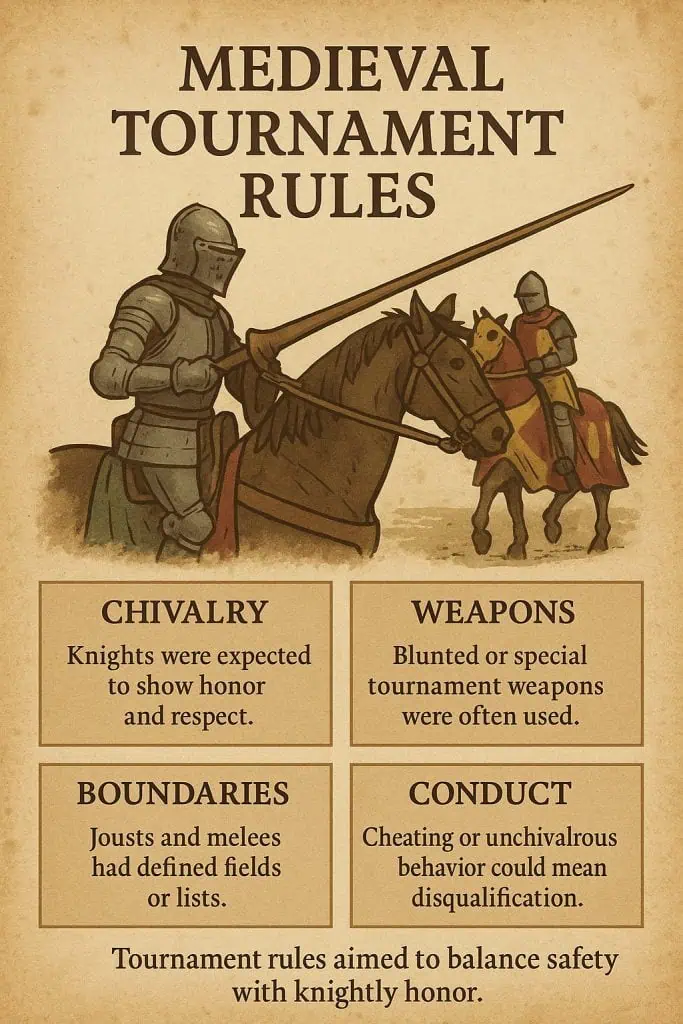 Medieval Tournament Guidelines and Honor infographic