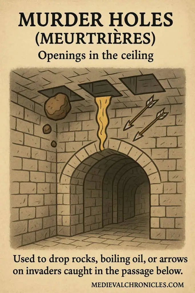 The Medieval Castle Gatehouse: Guardian of the Castle Entrance 4 Meurtrières Medieval Defenses Unveiled