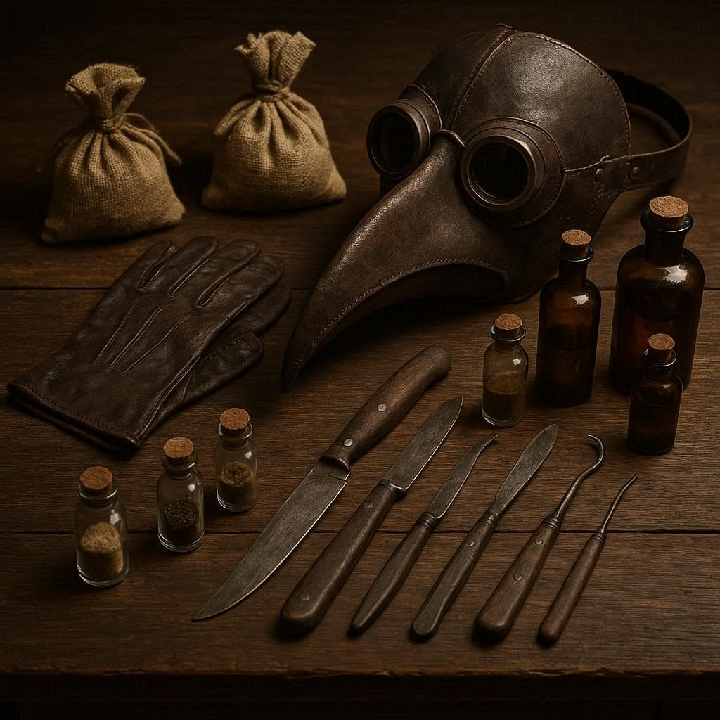 Plague Doctors: Who They Were and How They Fought the Black Death 2 plague doctors tools and equipment medieval black death