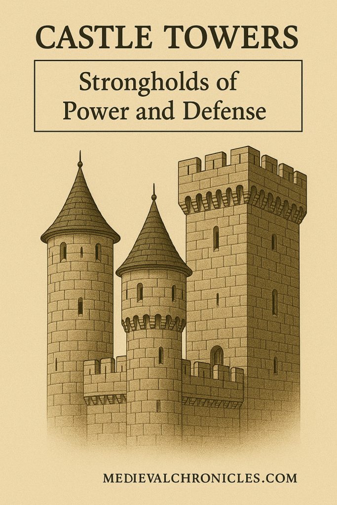 Castle Towers: Medieval Defenses, Designs & Uses 1 Castle Towers in Sepia Tones