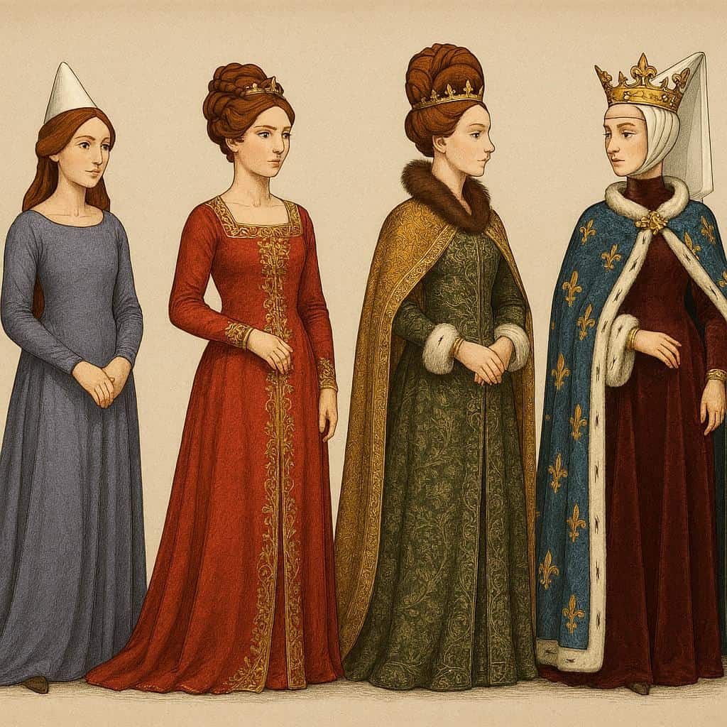Royal Clothing in the Medieval Period: What Kings, Queens, Princes & Princesses Really Wore 9 Evolution of the Princess’s Clothing Dresses became fitted and richly decorated Hairstyles grew more elaborate