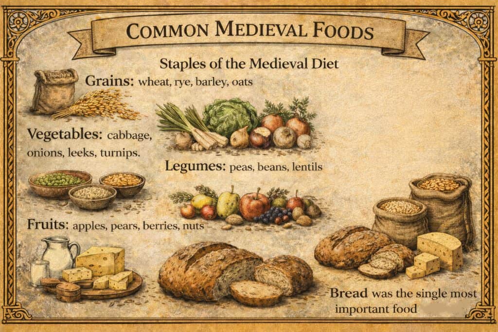 Medieval Food 4 common medieval food