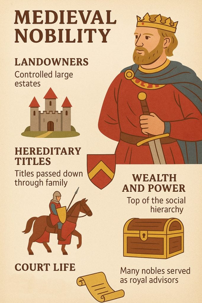Medieval Nobility: Roles, Power, and Life in the Middle Ages 1 medieval nobility infographic