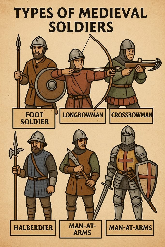 Medieval Soldiers: Types, Weapons, and Warfare in the Middle Ages 2 types of medieval soldiers
