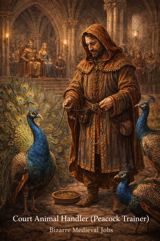 Bizarre Medieval Jobs That Actually Existed 16 Court Animal Handler (Peacock Trainer) Bizarre medieval jobs