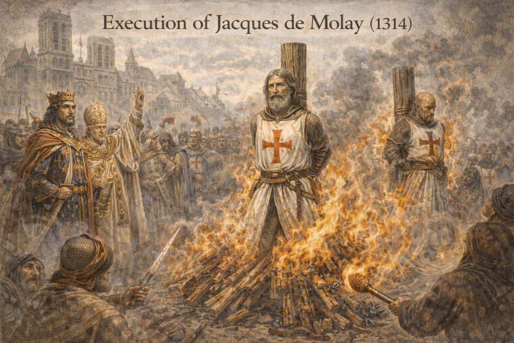 10 Fascinating Mysteries of the Knights Templar 2 Grand Master Jacques de Molay was executed in 1314.
