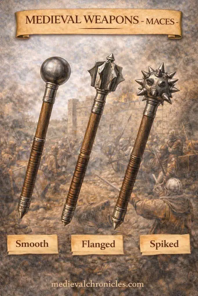 maces medieval blunt weapons