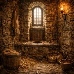 medieval toilet in a castle