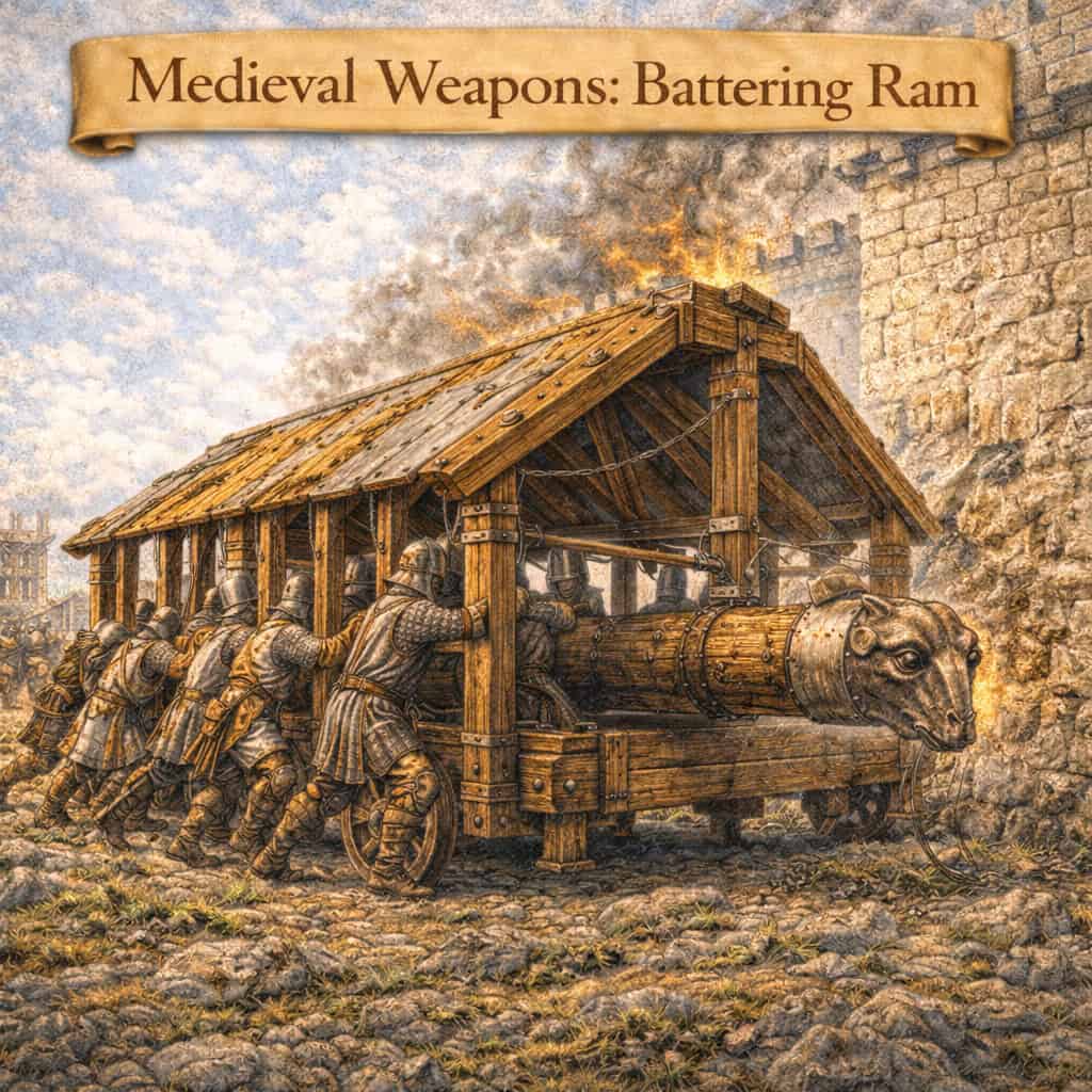 Medieval Weapons: Battering Ram – Types, Facts, and Siege Tactics 1 medieval weapons battering ram