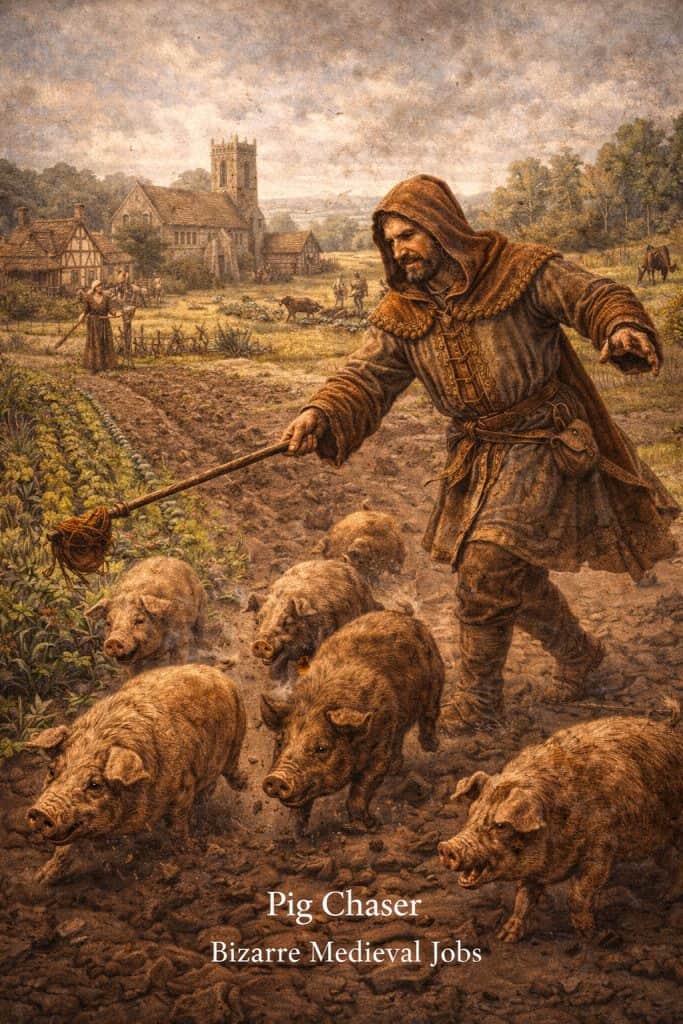 Bizarre Medieval Jobs That Actually Existed 20 pig chaser strange medieval jobs