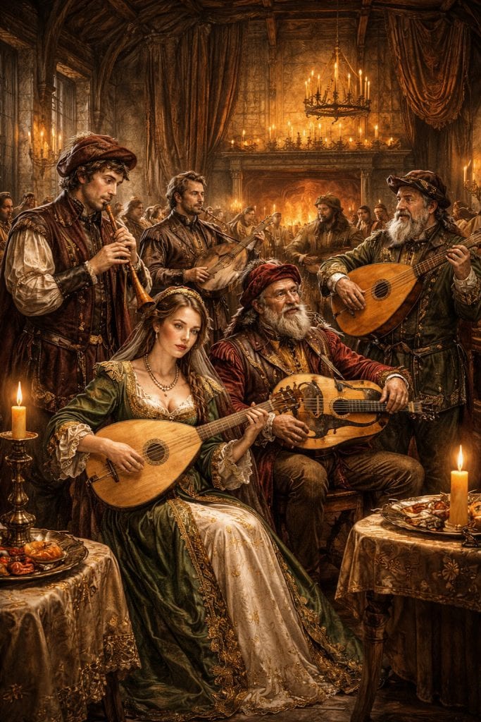 tudor era music medieval feast musicians