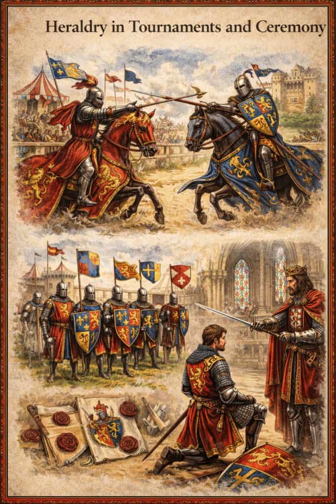 Heraldry in the Middle Ages: Coats of Arms, Symbols, and the Identity of Medieval Knights 3 Heraldry in Tournaments and Ceremony